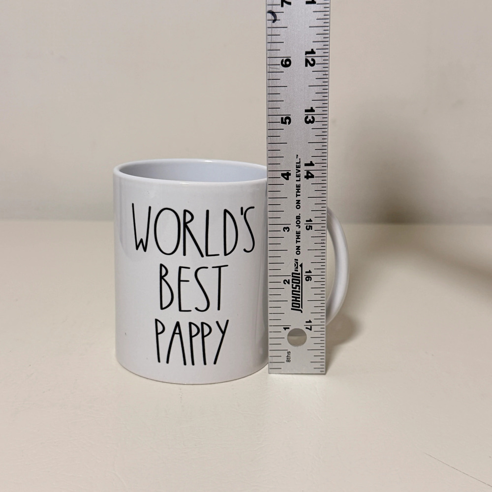 World's Best Pappy 11 oz Ceramic Coffee Mug White Grandpa Gift